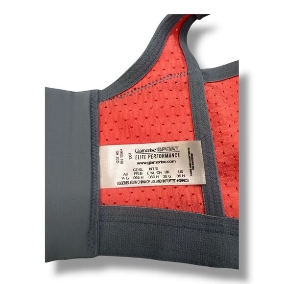 Glamorise No-Bounce Camisole Elite Wirefree Sports Bra 1067 Size 36H - Picture 6 of 7